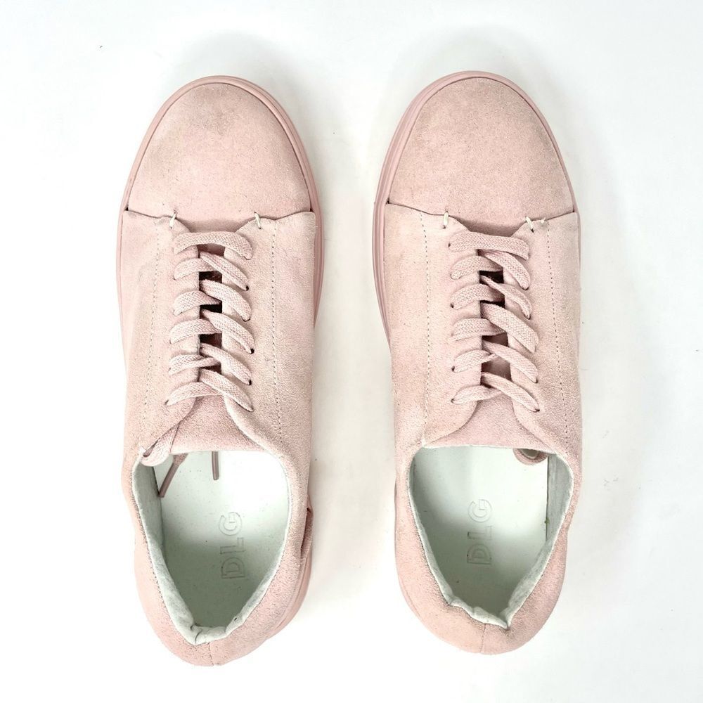 NEW DLG Monochromatic Pink Suede Chunky Sneakers Size 7 - Picture 6 of 8